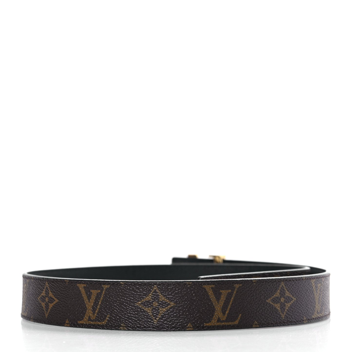 Calfskin Monogram 30mm LV Initiales Reversible Belt 80 32 Black