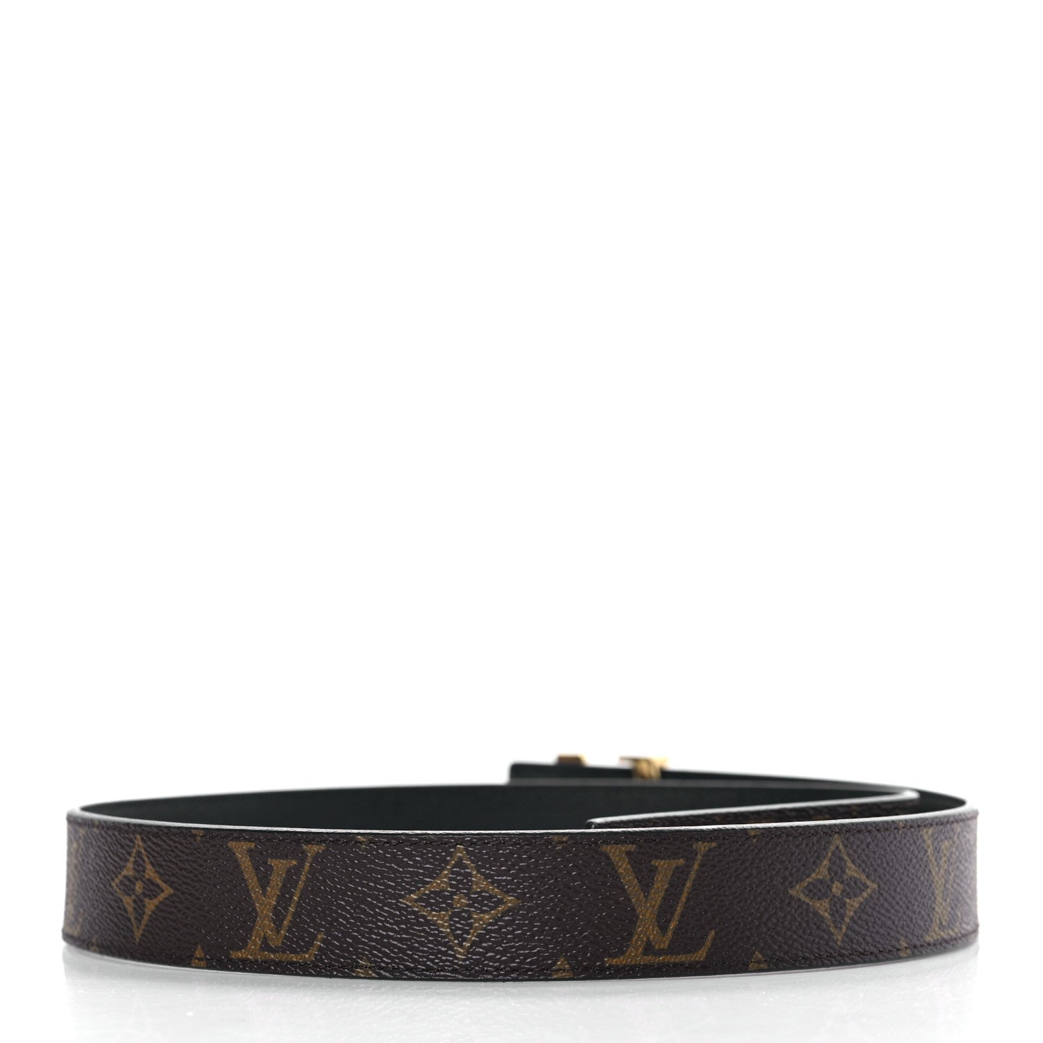 Louis Vuitton Calfskin Monogram 30mm LV Initiales Reversible Belt 80 32 Black 3 of 6