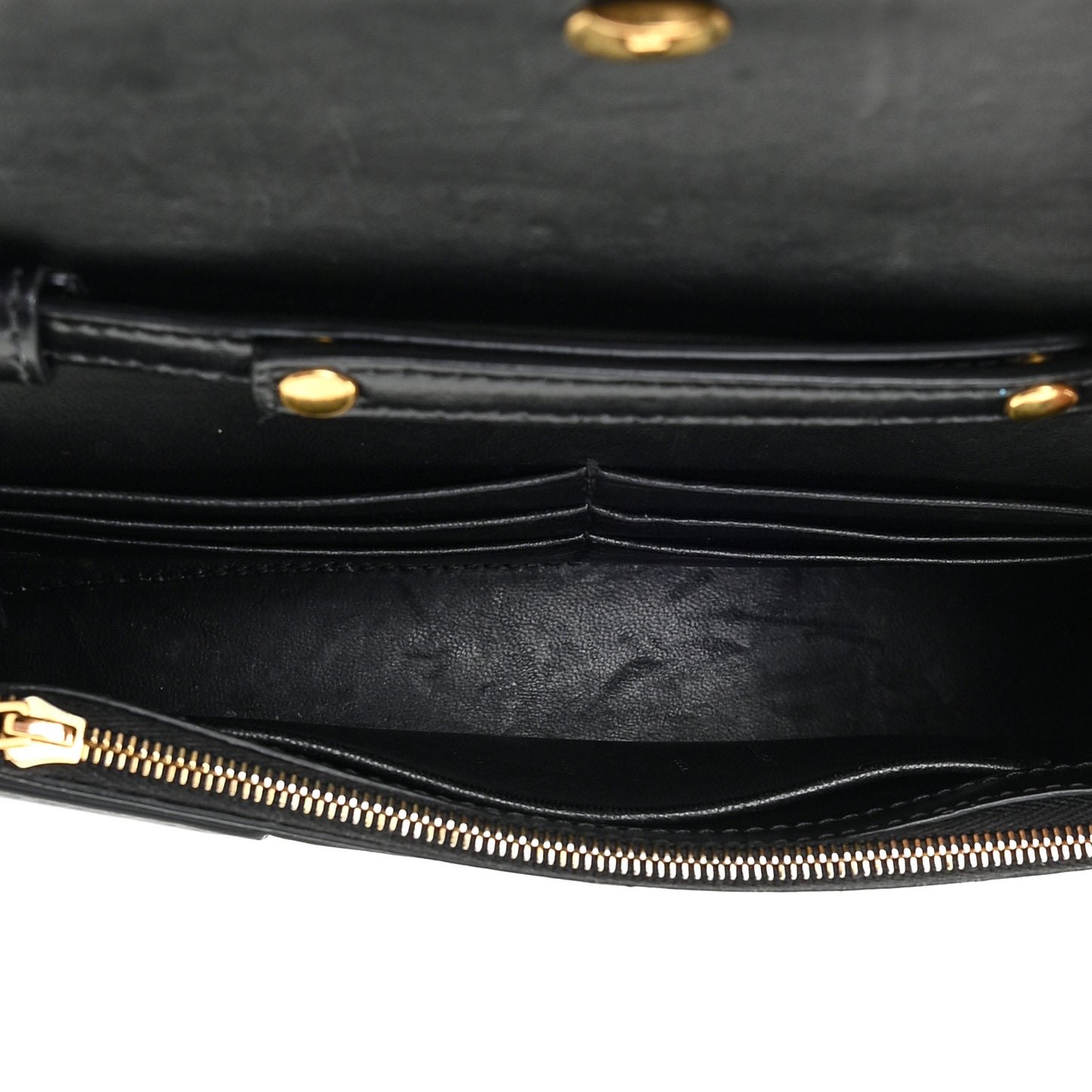 Shiny Box Calfskin Hourglass Chain Bag Black