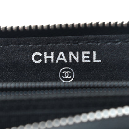 Chanel Caviar Quilted Medium Zip Around Wallet Black 8 of 10