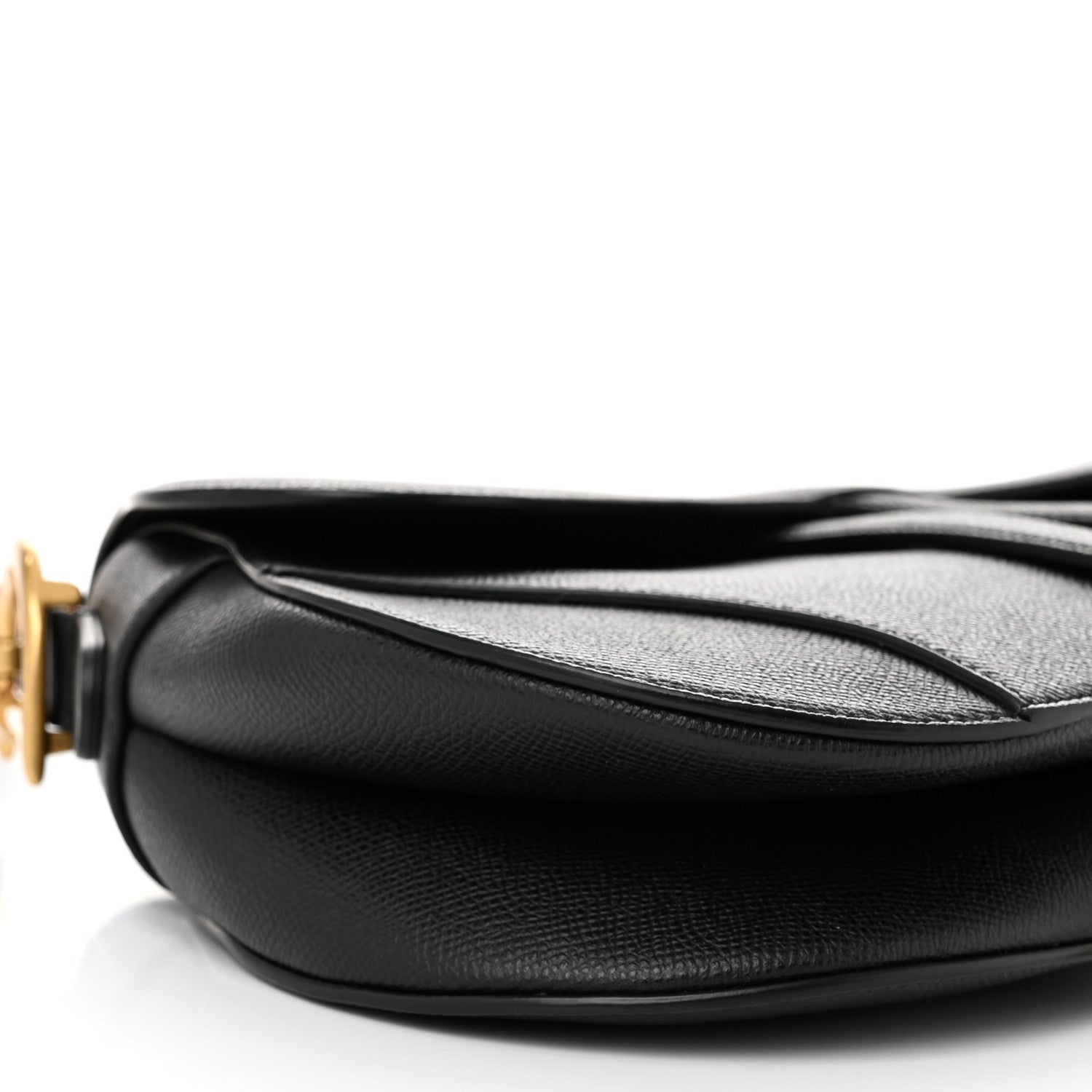 Christian Dior Grained Calfskin Saddle Bag Black 9 of 10