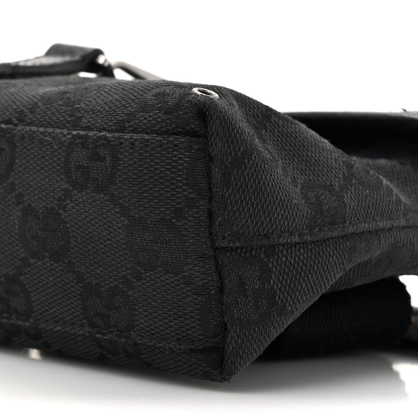 GG Monogram Web Flight Belt Bag Black