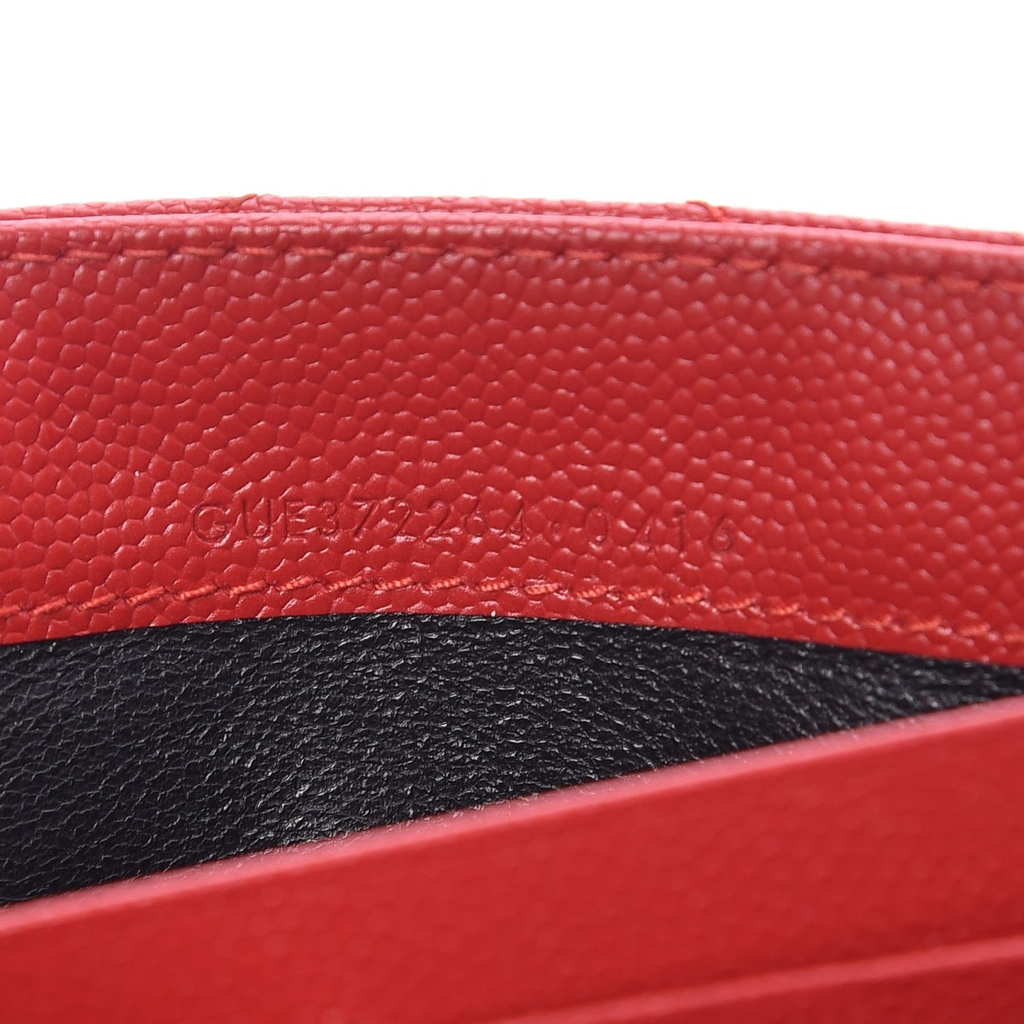 Grain De Poudre Matelasse Chevron Monogram Flap Wallet Red