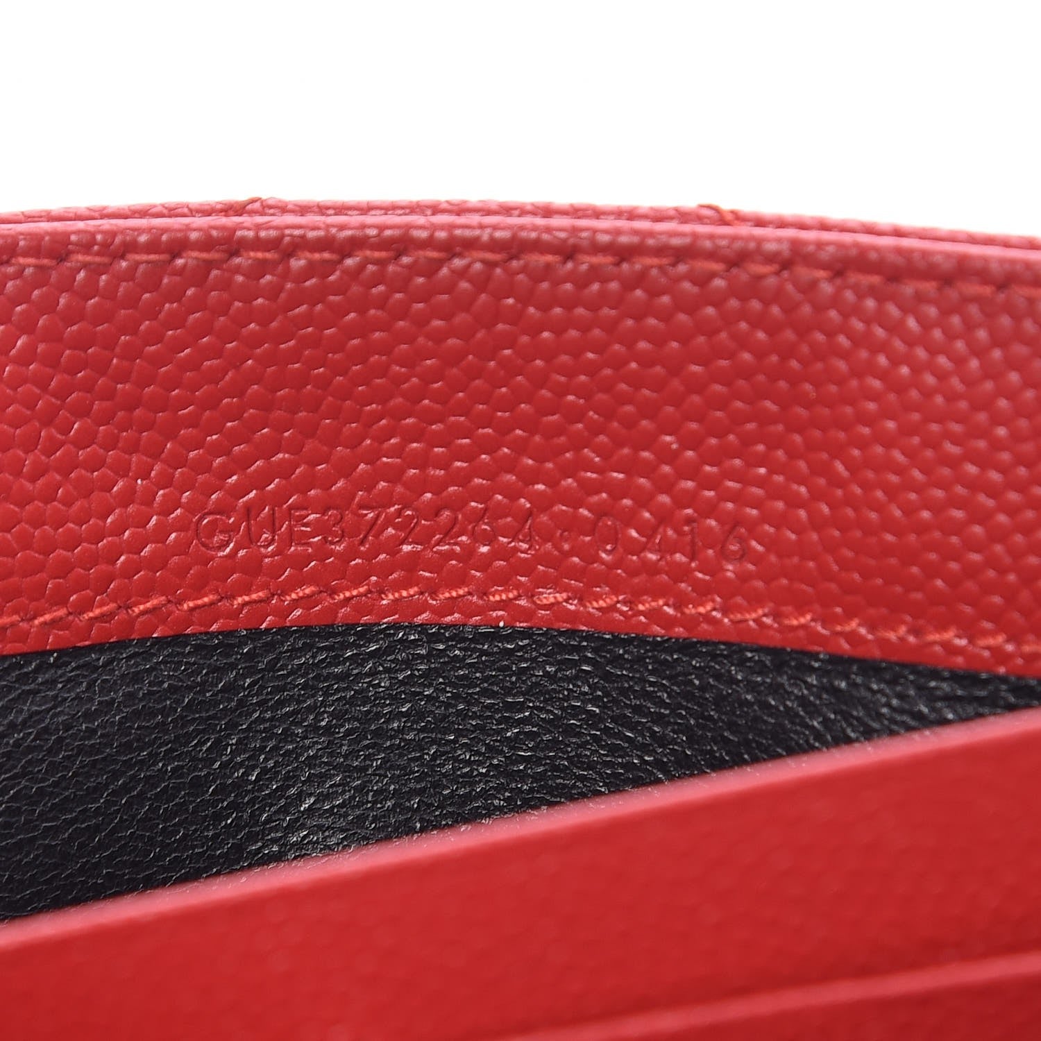 Saint Laurent Grain De Poudre Matelasse Chevron Monogram Flap Wallet Red 7 of 13