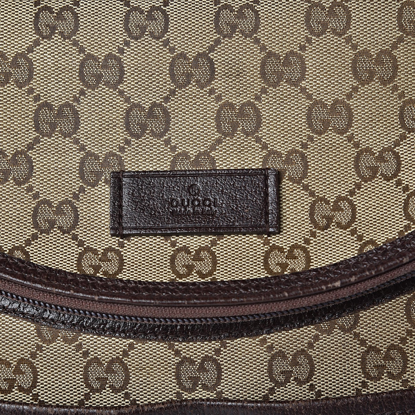 Monogram Natural Pigskin Large Diaper Bag Beige Ebony Cocoa Dark Chocolate