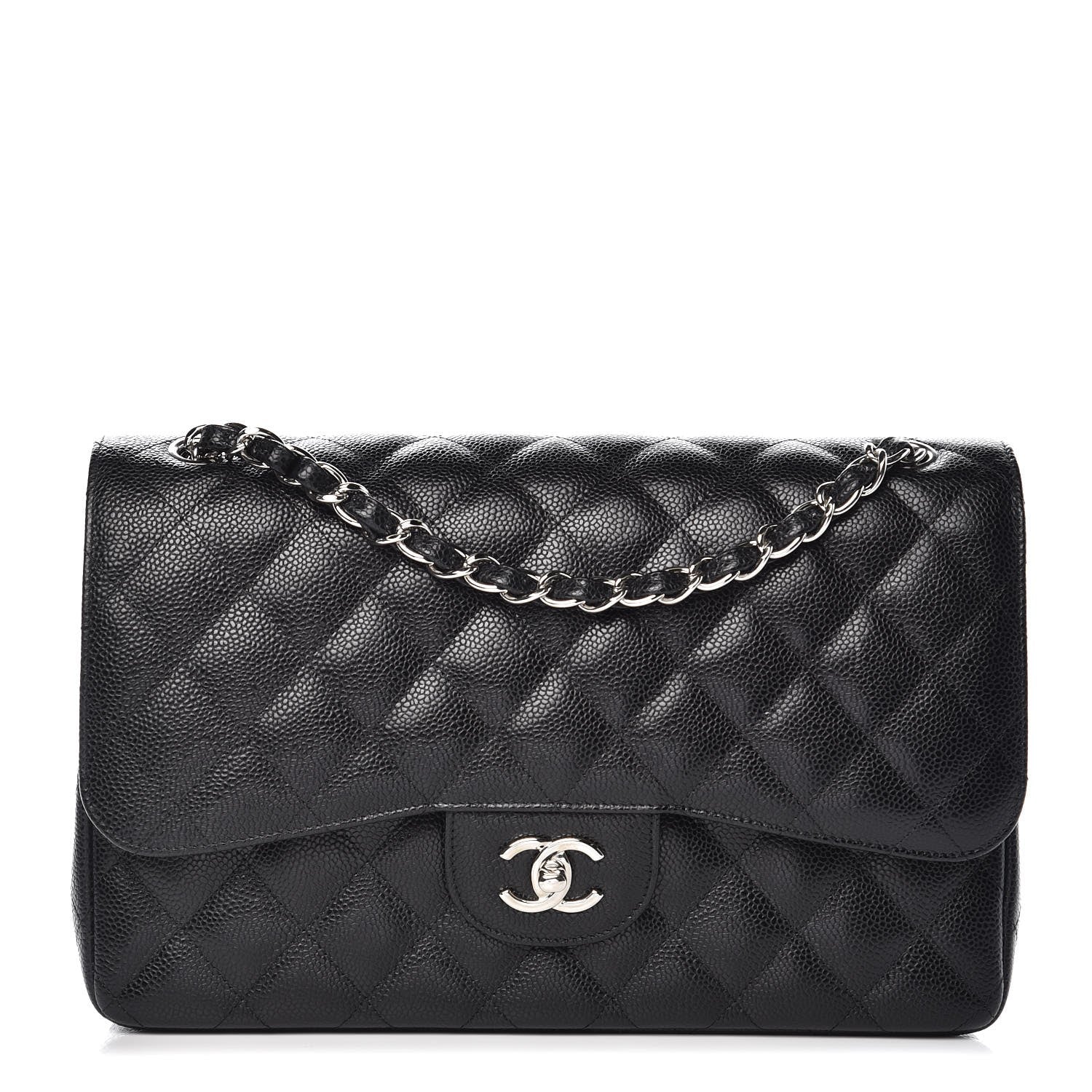 Chanel Caviar Quilted Jumbo Double Flap Black 1 of 7