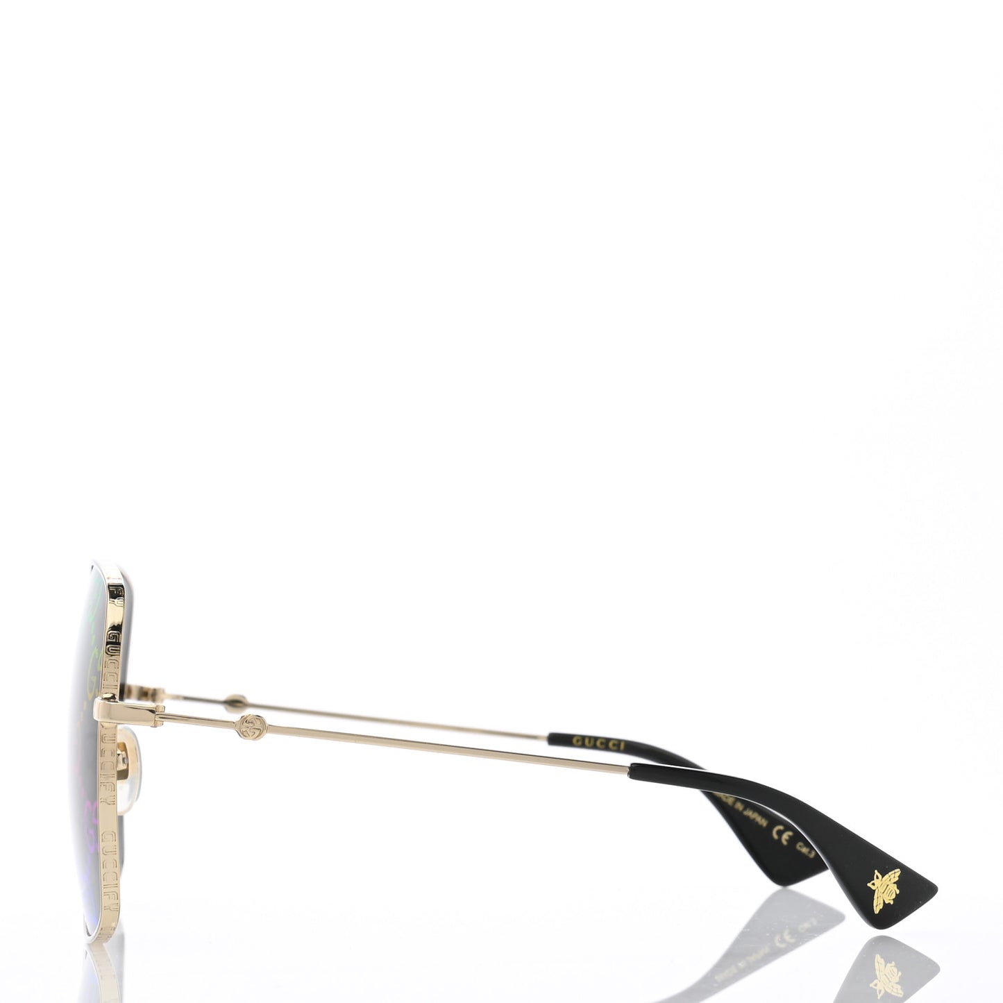 Rectangular Frame Sunglasses GG0414S Black