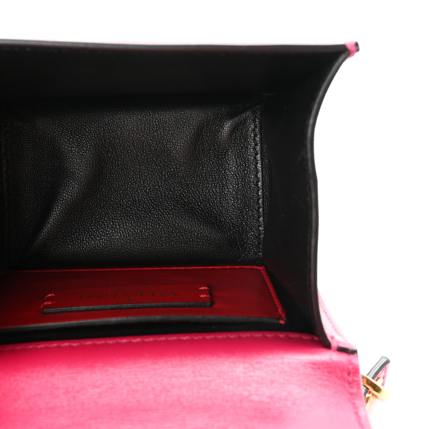 Smooth Calfskin Micro VSling Shoulder Bag Fuchsia