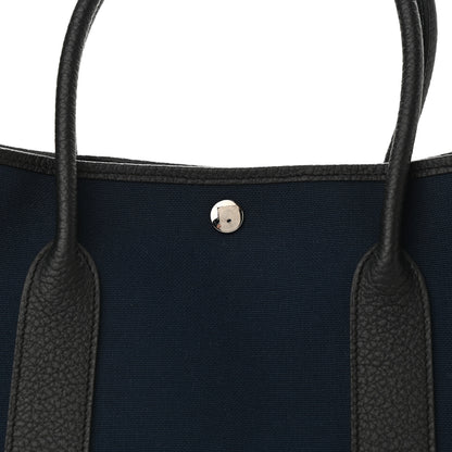 Hermes Toile Negonda Garden Party Tote 36 MM Bleu Marine Black 8 of 11