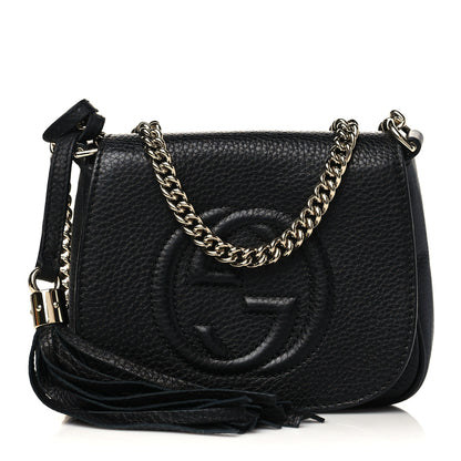 Gucci Pebbled Calfskin Small Soho Flap Crossbody Black 1 of 6