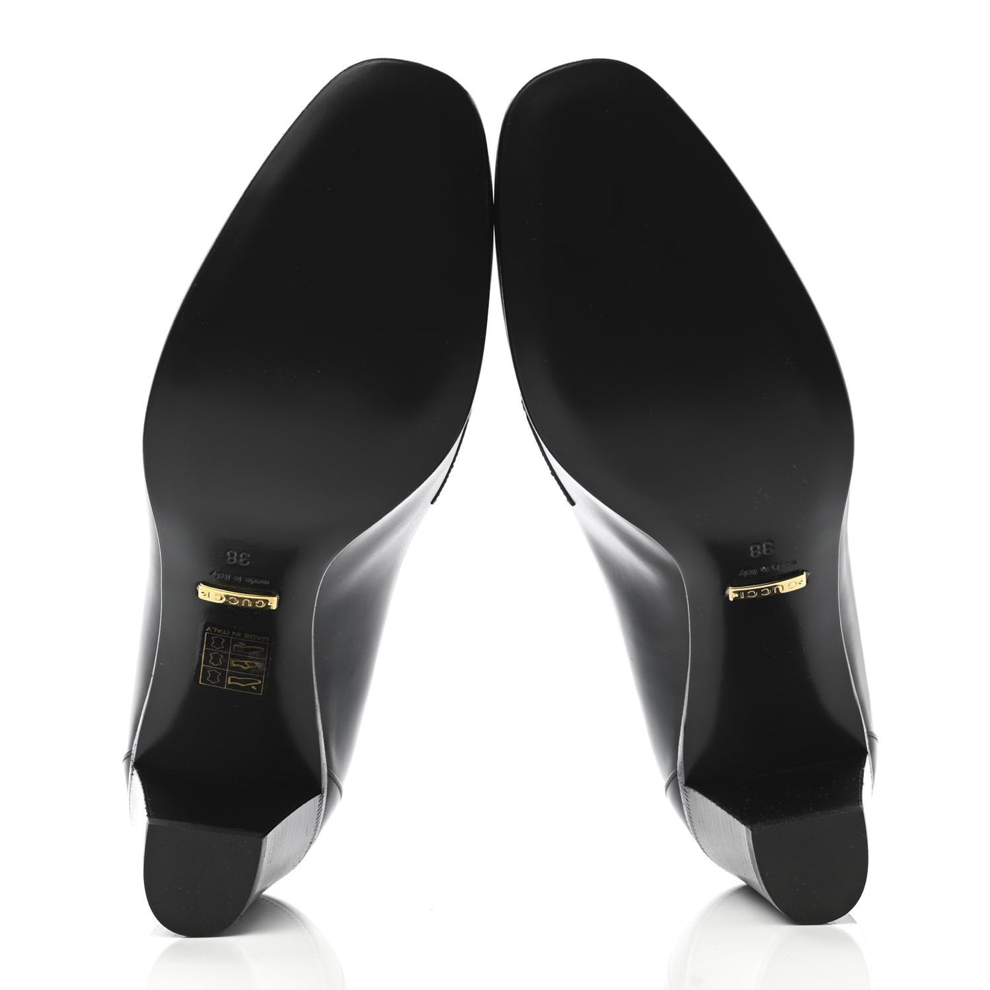 Calfskin Suede Horsebit Mid Heel Pumps 38 Black