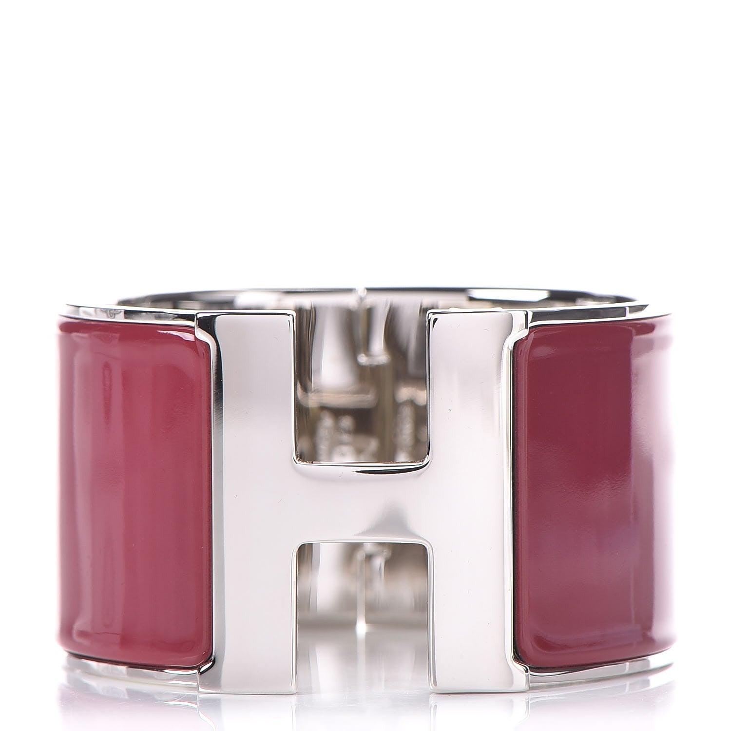 Hermes Enamel Extra Wide Clic Clac H Bracelet PM Rouge De Chine 1 of 4