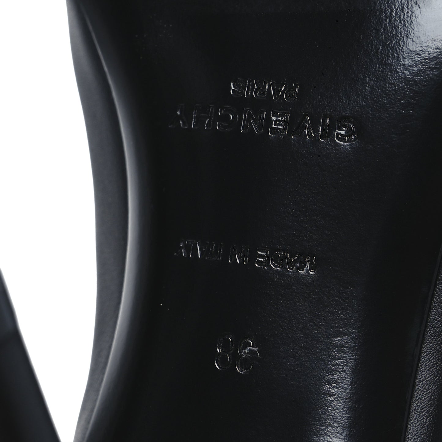 Smooth Calfskin 4G Square Toe Knee Boots 38 Black