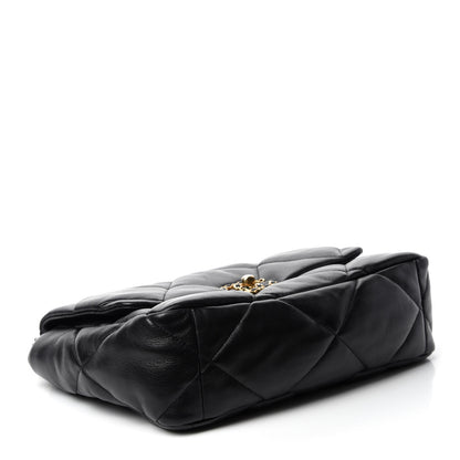 Chanel Lambskin Quilted Large 19 Flap Black 4 of 11