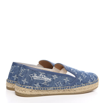 Louis Vuitton Monogram Denim Mens Bidart Espadrilles 5 Blue 4 of 9