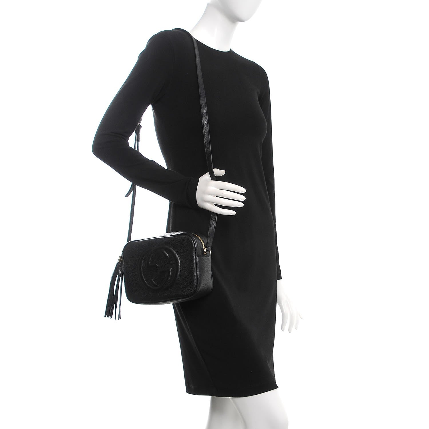 Gucci Pebbled Calfskin Small Soho Disco Bag Black 2 of 7