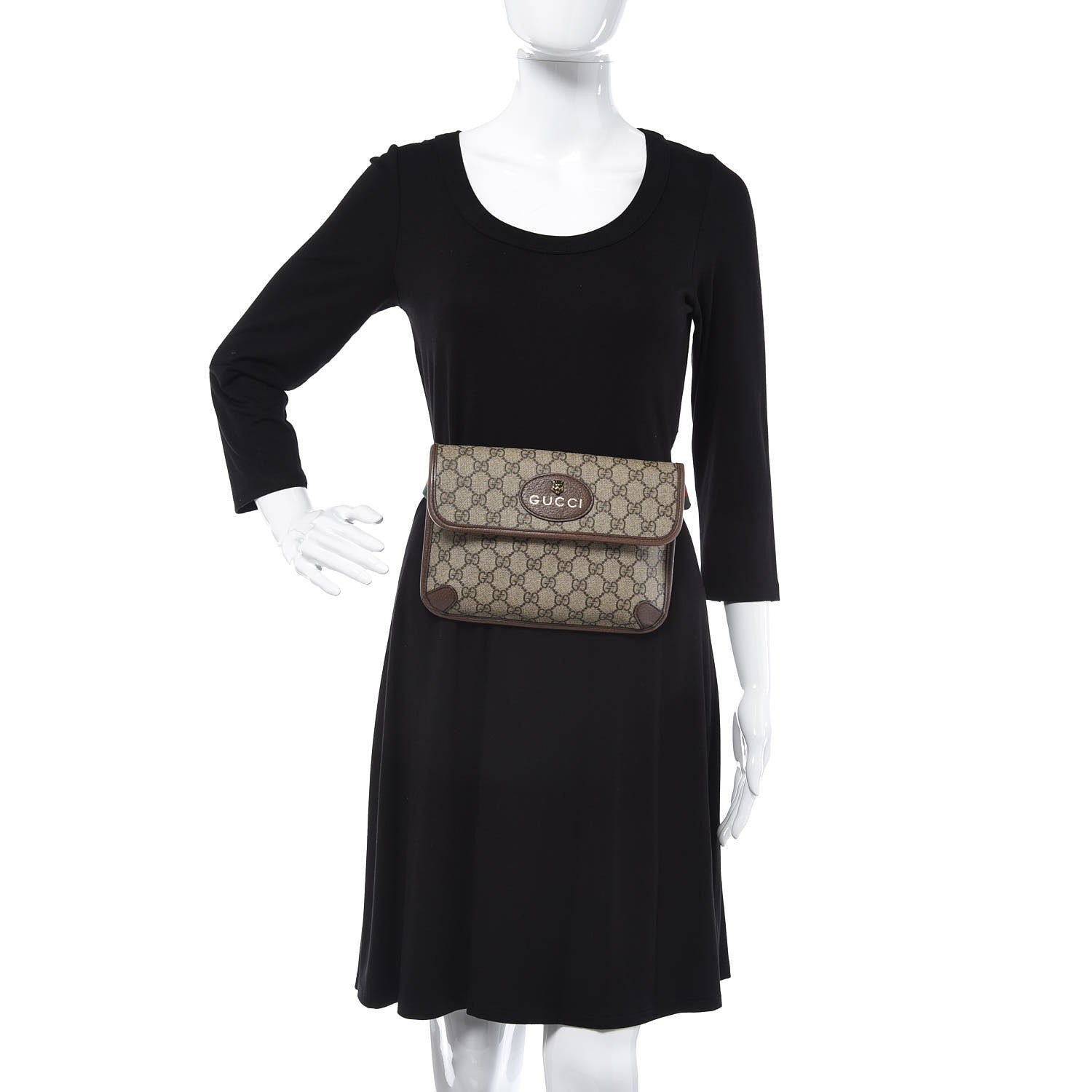 Gucci GG Supreme Monogram Neo Vintage Web Belt Bag Brown 2 of 11