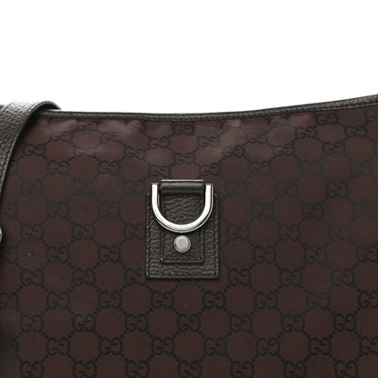 Gucci Nylon Monogram Abbey Messenger Bag Dark Brown 8 of 10
