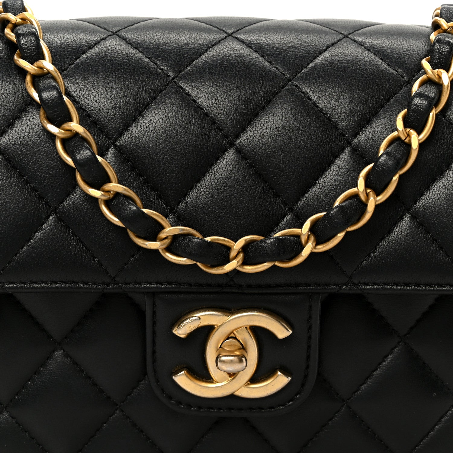 Chanel Lambskin Quilted Casino Chips Small Flap Black 9 of 11