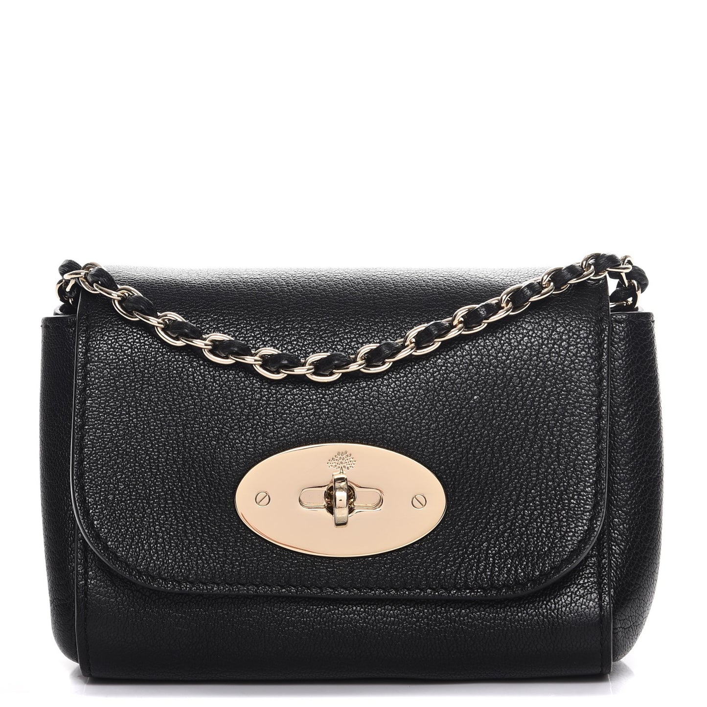 Classic Grain Calfskin Mini Lily Black
