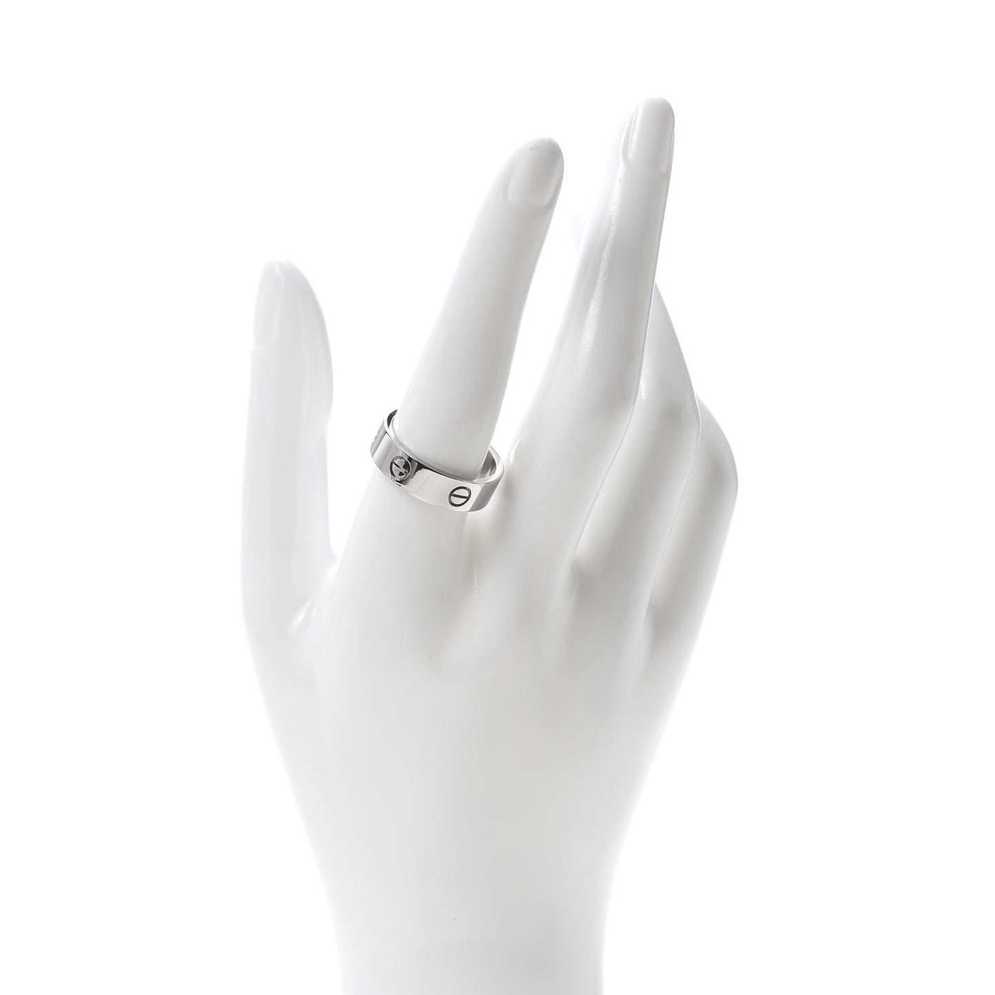 18K White Gold 5.5mm LOVE Ring 61 9.5