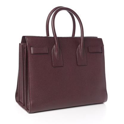 Saint Laurent Grained Calfskin Small Classic Sac De Jour Bordeaux 3 of 17