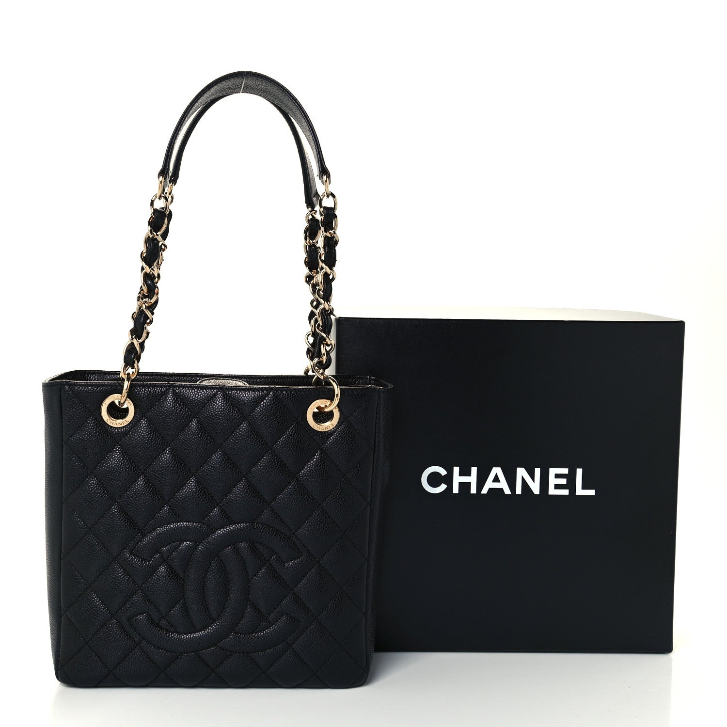 Chanel Caviar Quilted Petit Shopping Tote PST Black 11 of 11