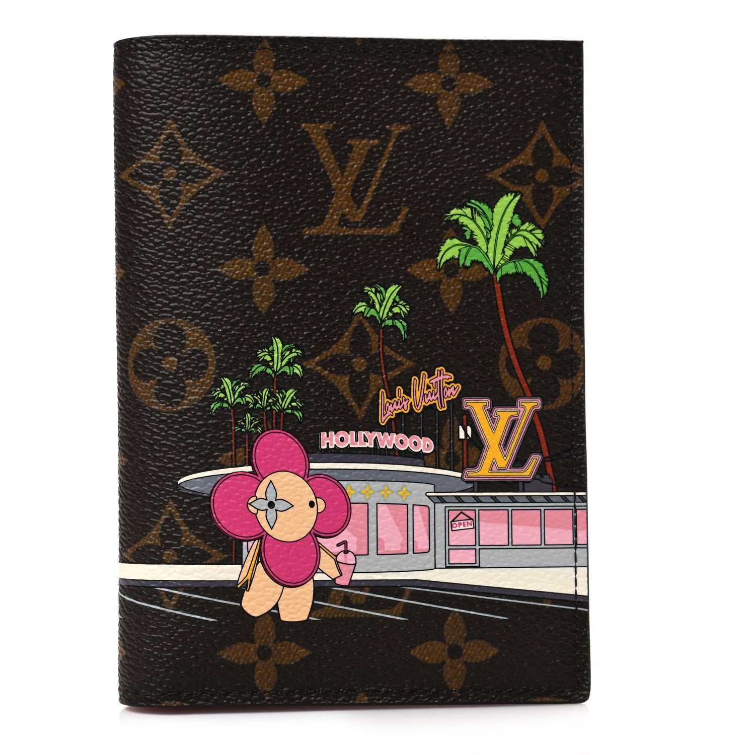 Louis Vuitton Monogram 2021 Christmas Animation Hollywood Passport Cover Fuchsia 1 of 6