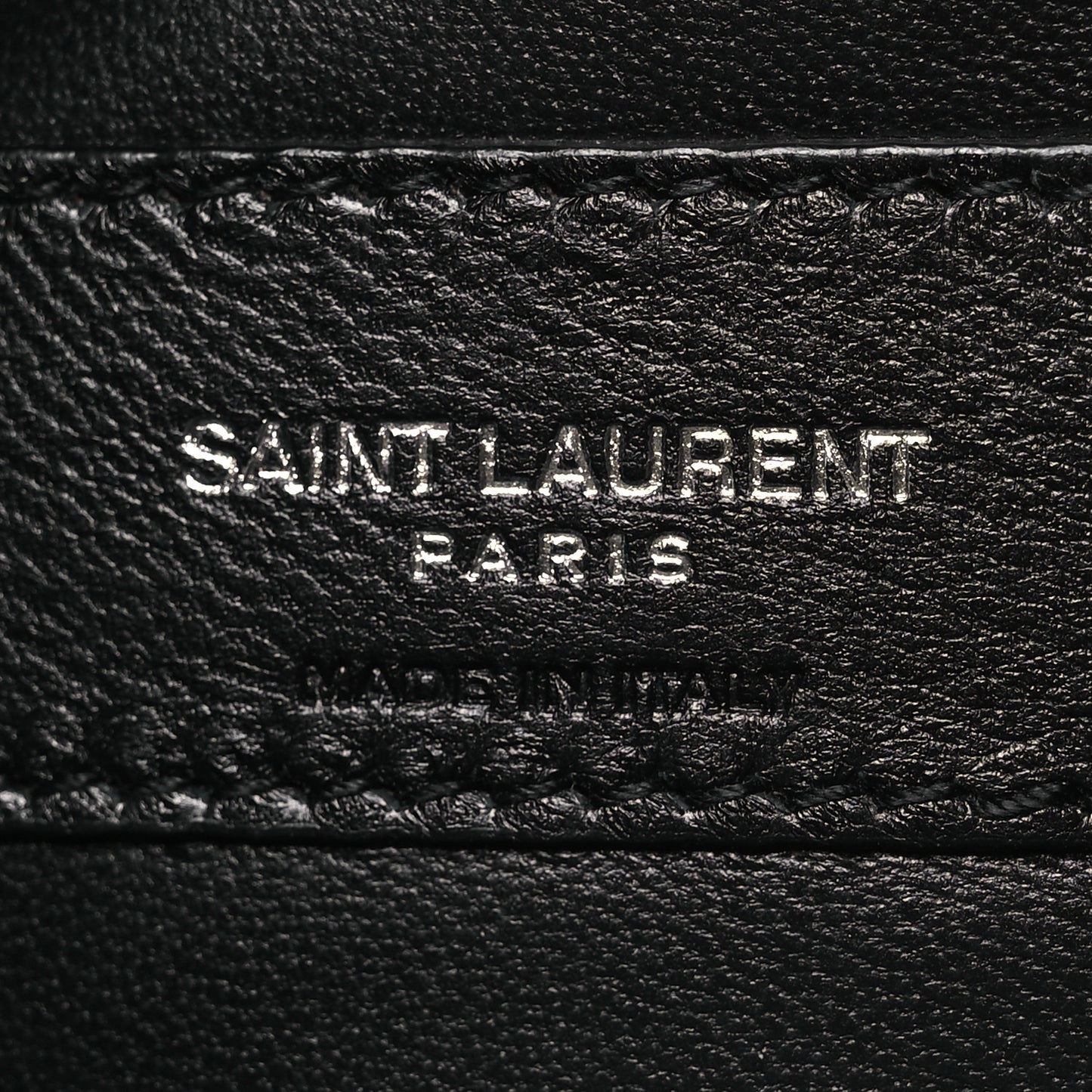 Calfskin Crocodile Embossed West Hollywood Monogram Fold Over Clutch Black