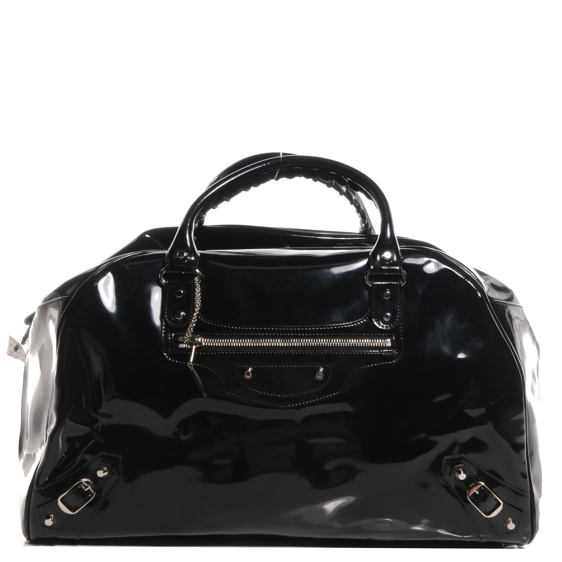 Balenciaga Patent Leather Bowling MM Bag Black 1 of 8