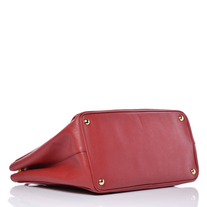Prada Saffiano Lux Large Tote Fuoco 4 of 15