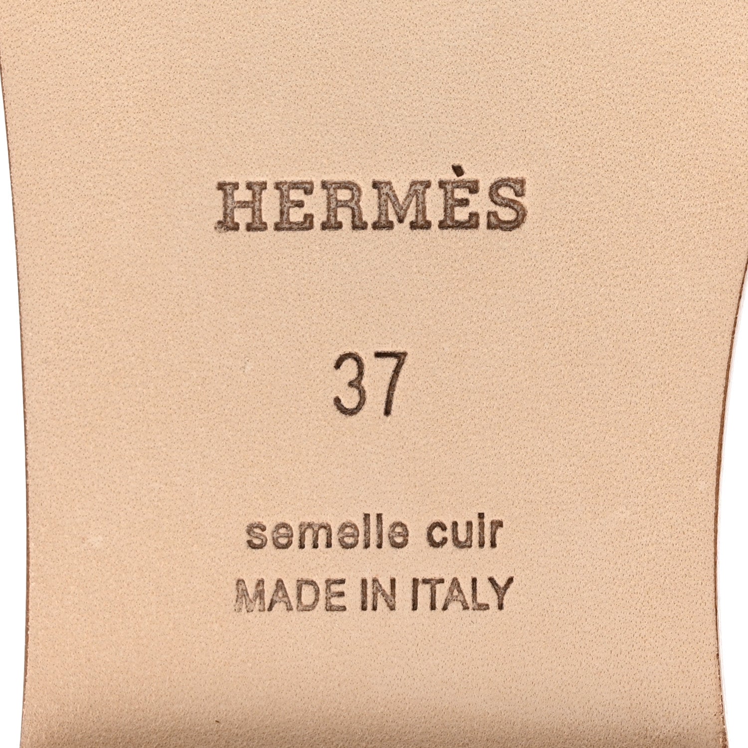Hermes Box Calfskin Oran Sandals 37 Gold 6 of 9