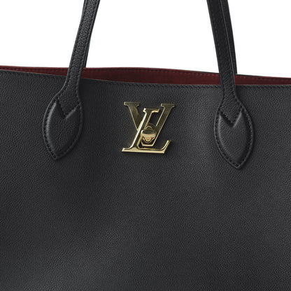 Louis Vuitton Grained Calfskin Lockme Shopper Black 9 of 10