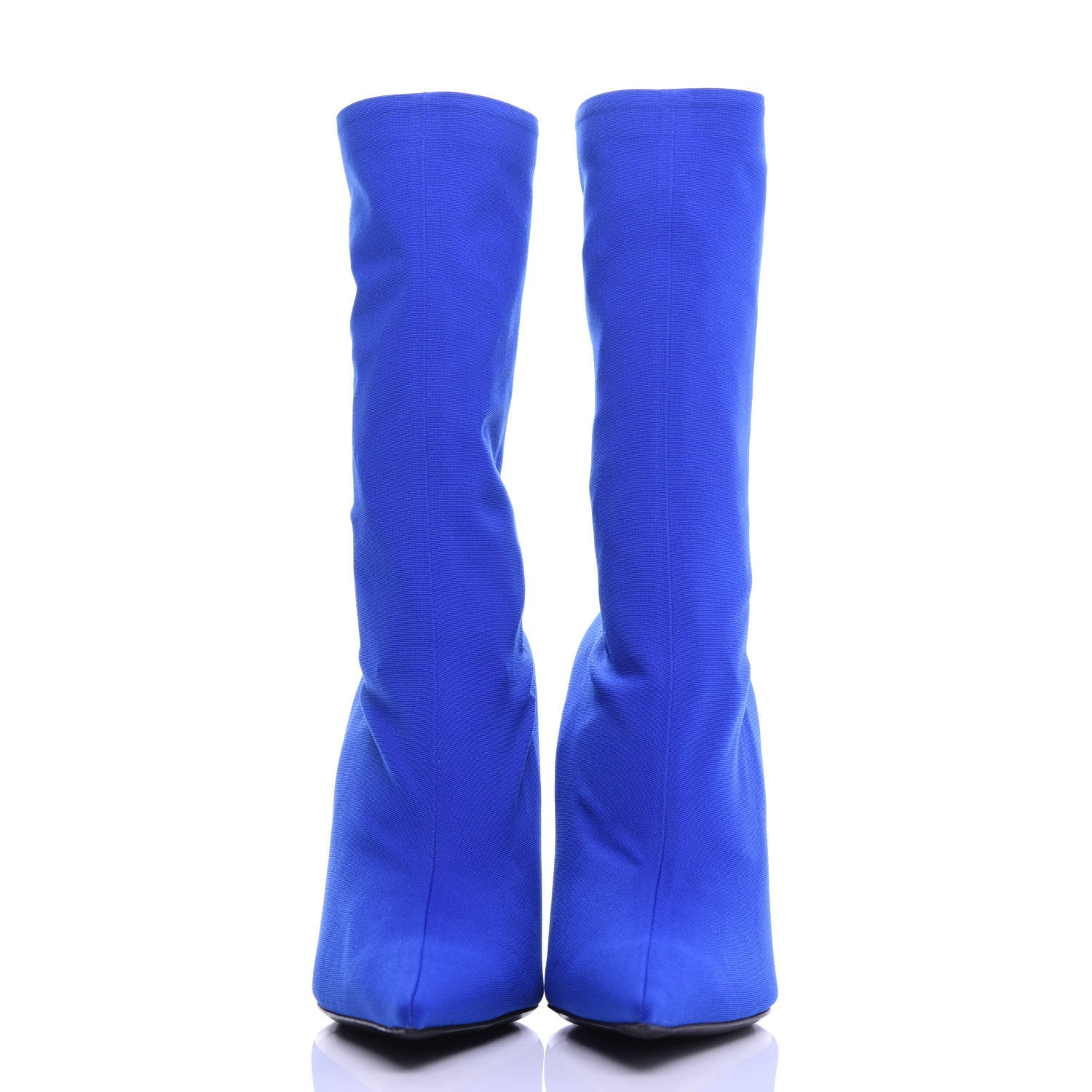 Balenciaga Jersey Crepe Pointed Toe Knife Booties 40 Bleu Sapphir 2 of 8