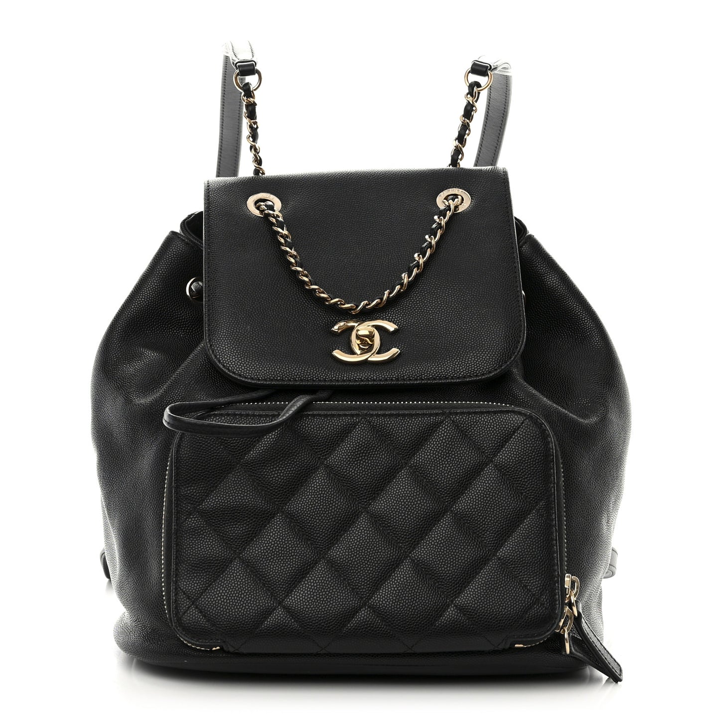 Caviar Quilted Business Affinity Backpack Black