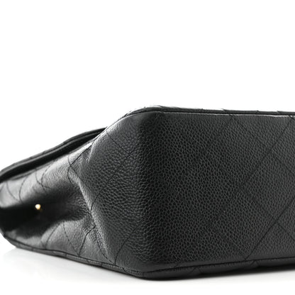 Chanel Caviar Quilted Jumbo Single Flap Black 10 of 12