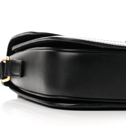 Celine Canvas Calfskin Triomphe Embroidered Medium Triomphe Bag Black 8 of 14