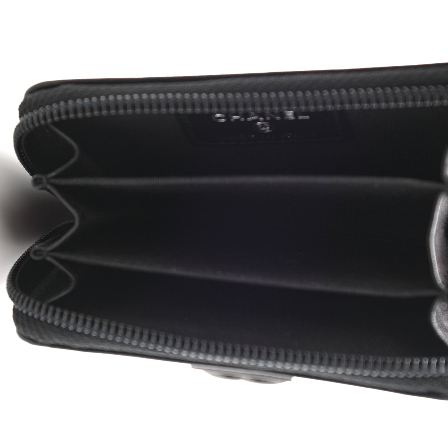Lambskin Quilted Zip Around Boy Coin Purse Wallet So Black