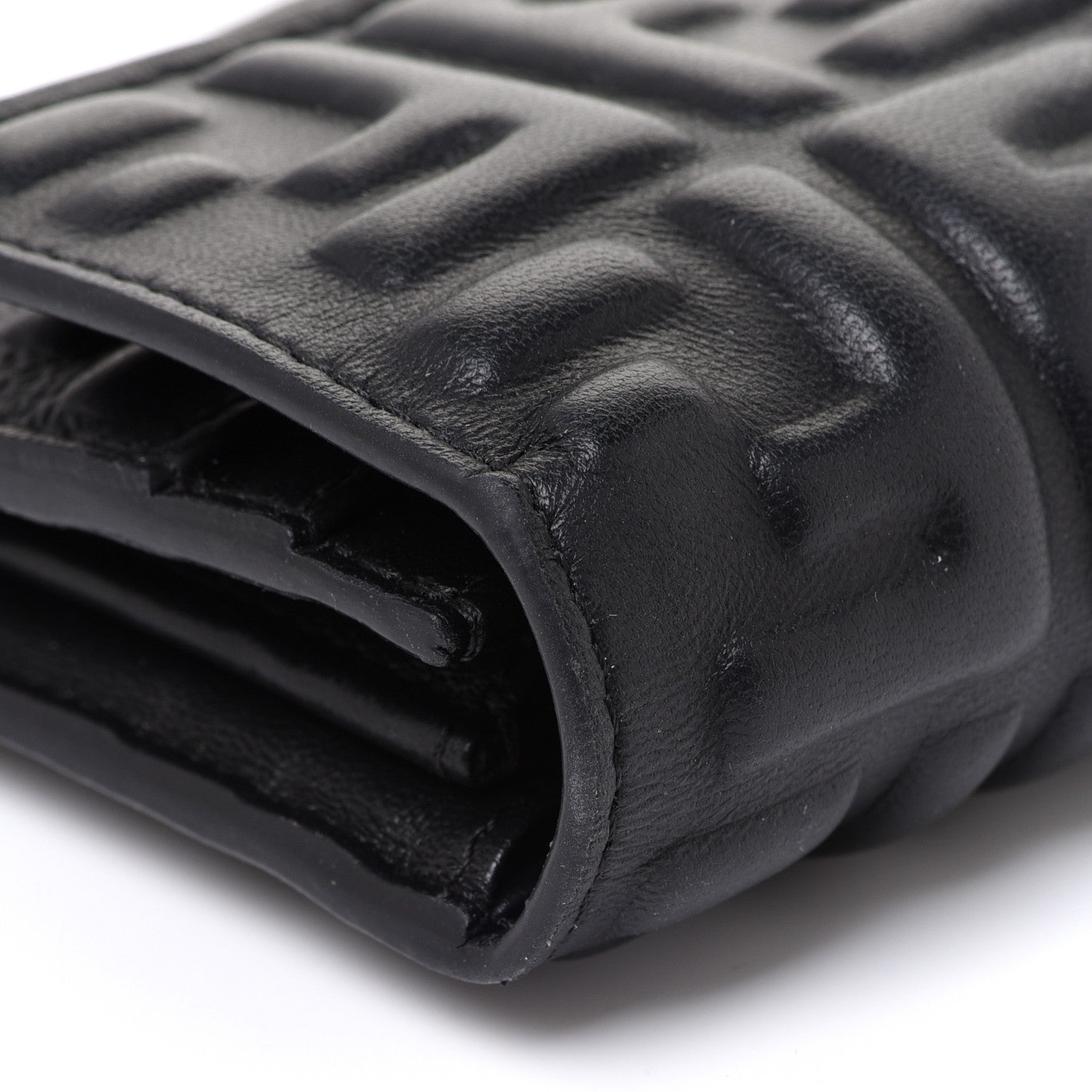Fendi Nappa Matisse FF Embossed Continental Wallet Black 10 of 11