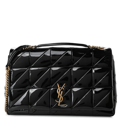 Saint Laurent Patent Patchwork Monogram Large Jamie Black 1 of 5