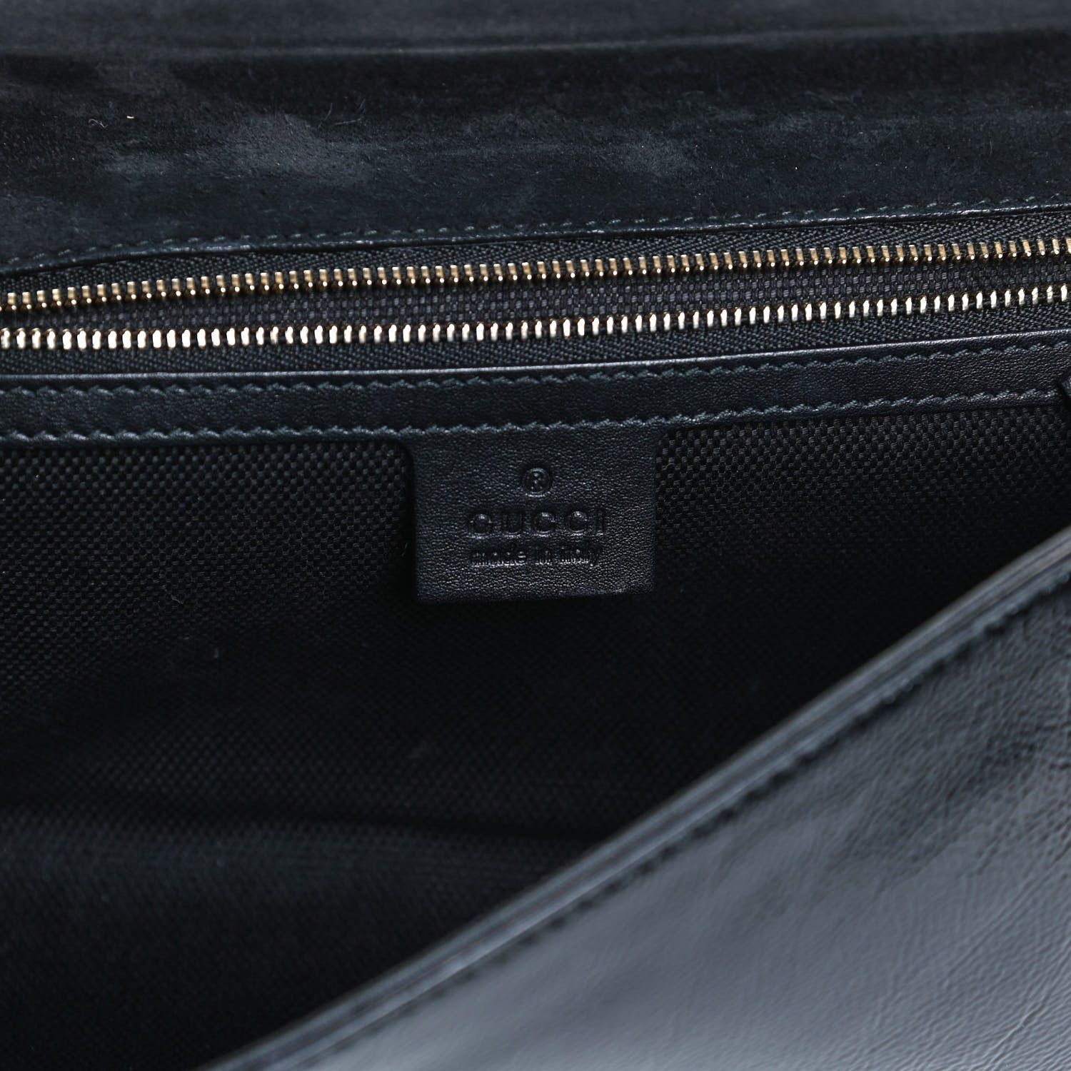 Gucci Soft Patent Medium Soho Clutch Black 6 of 13