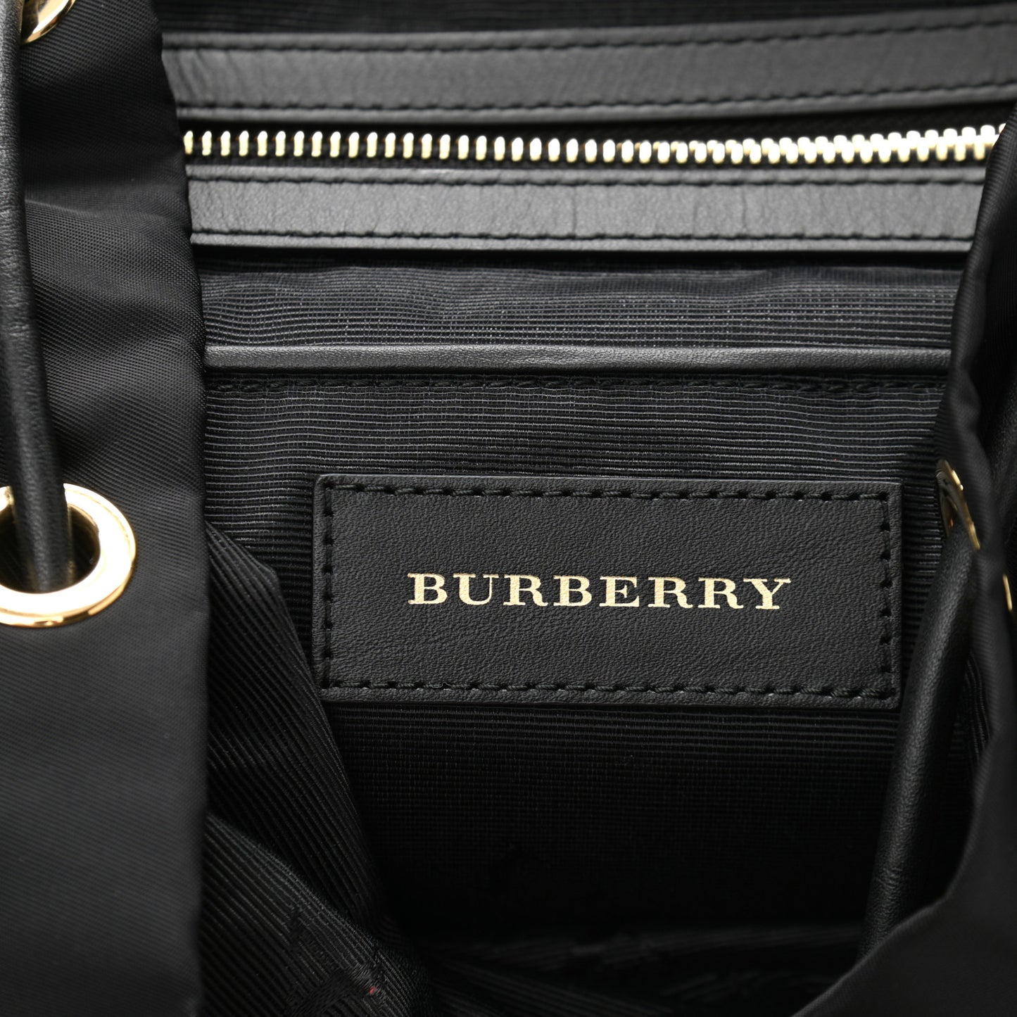 Nylon Medium Rucksack Backpack Black