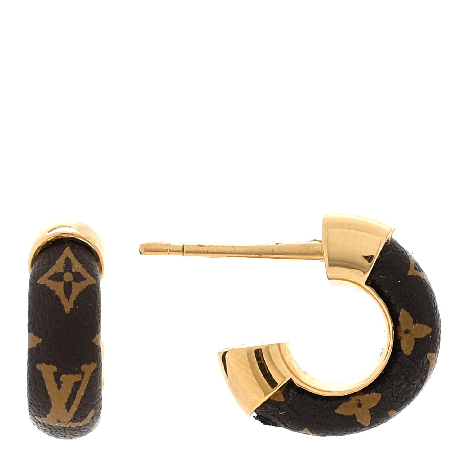 Louis Vuitton Monogram Wild Mini Hoop Earrings 1 of 4