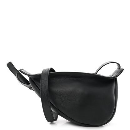 The Row Grained Calfskin Small Slouchy Banana Bag Black 1 of 10
