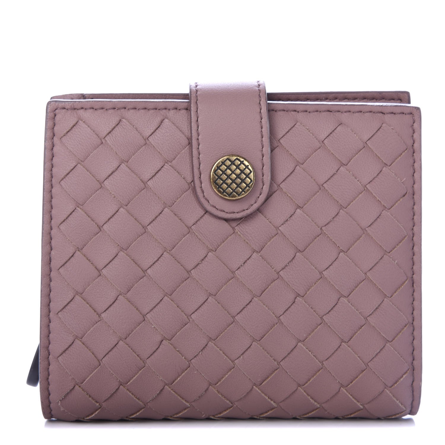 Bottega Veneta Nappa Intrecciato French Compact Wallet Violet 1 of 7