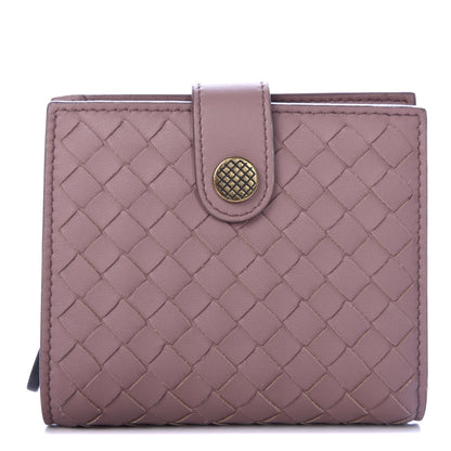 Bottega Veneta Nappa Intrecciato French Compact Wallet Violet 1 of 7
