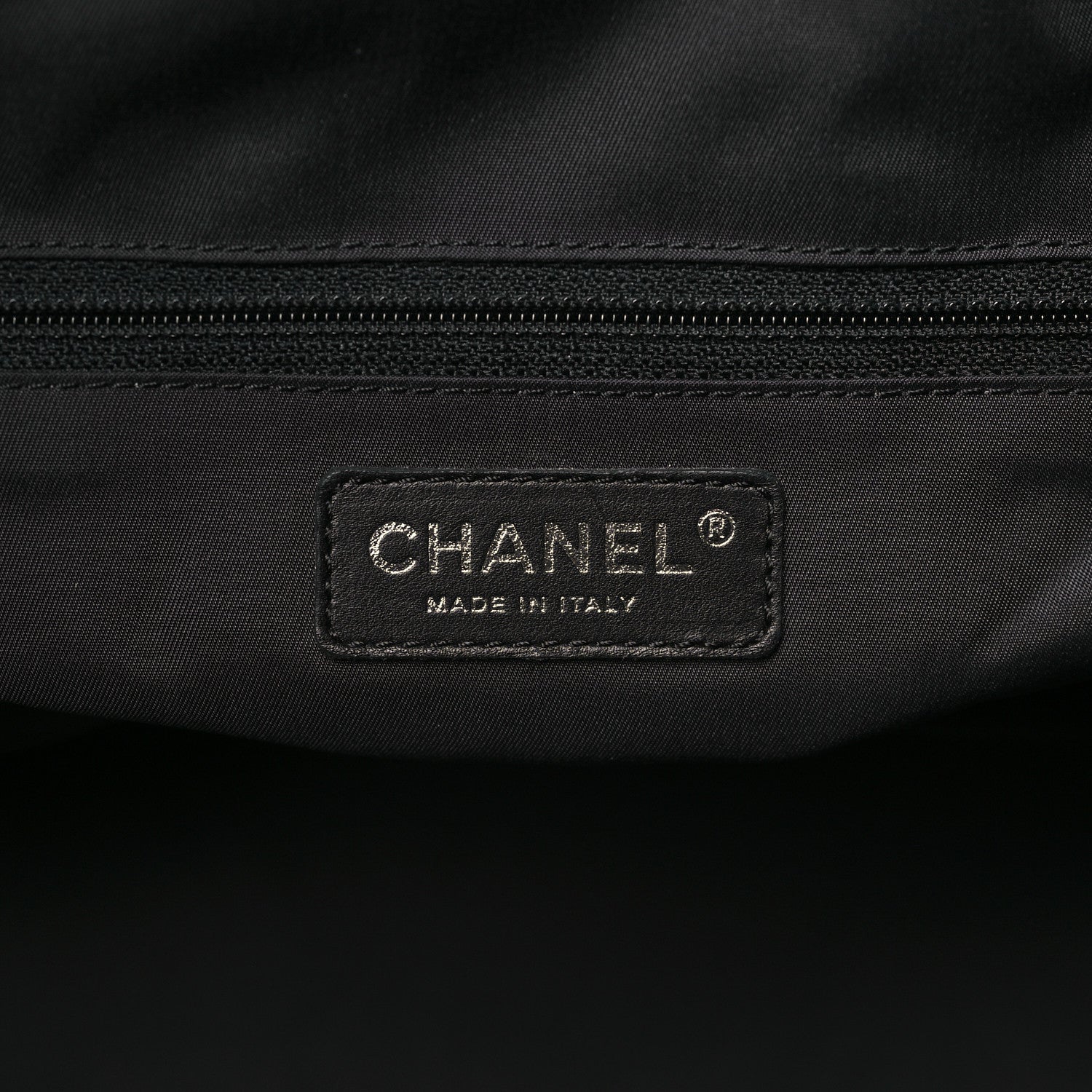 Chanel Coated Canvas Quilted Large Paris Biarritz Tote Black 7 of 10