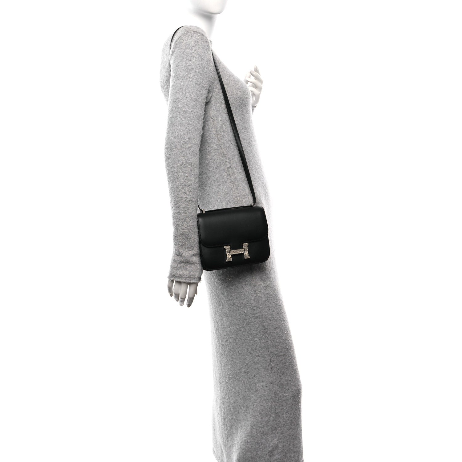 Hermes Veau Monsieur Lizard Constance 18 Black Ombre 2 of 11
