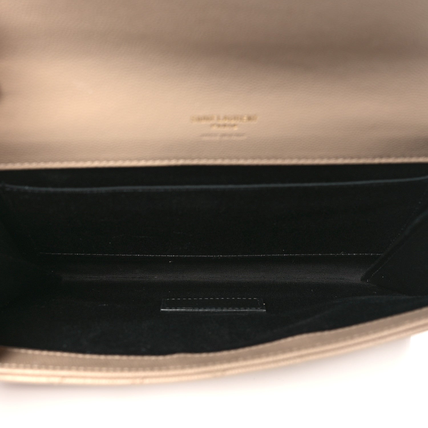 Saint Laurent Grain De Poudre Textured Mixed Matelasse Triquilt Monogram Clutch Dark Beige 5 of 11