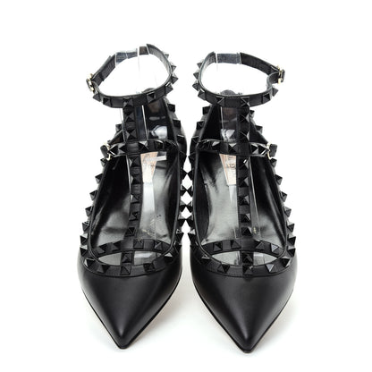 Valentino Garavani Nappa Rockstud Cage Ballerina Flats 39 Black 5 of 9